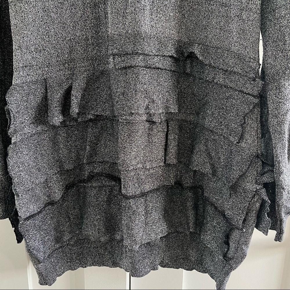 Glittery Metallic Curve Hugging Layered Ruffled B… - image 4